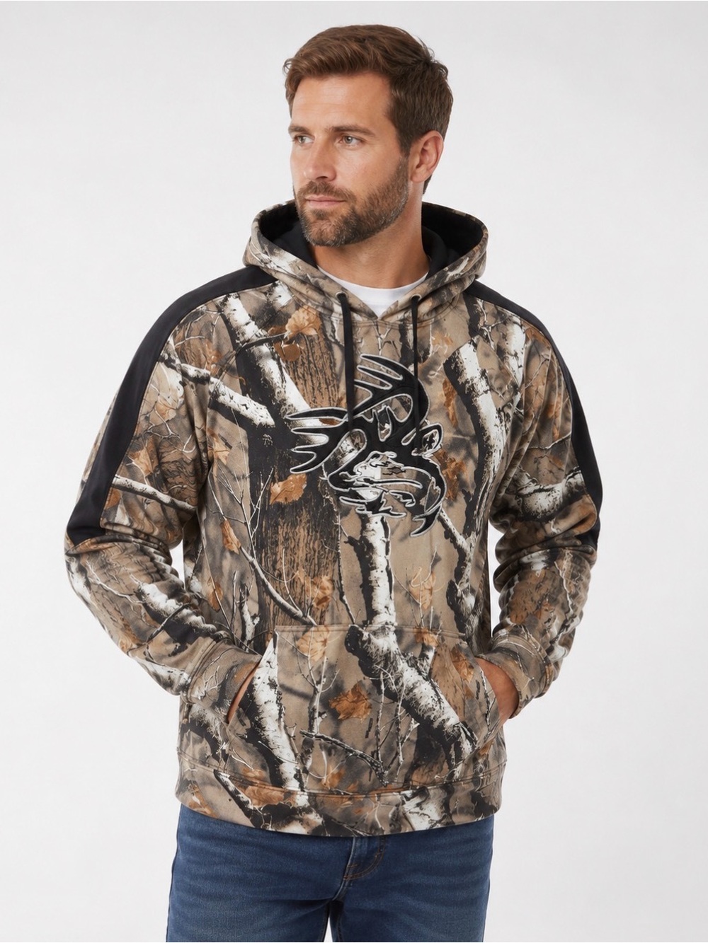 Legendary Whitetails Camo Hoodie Deer Buck Graphic Pullover Sweatshirt Mens